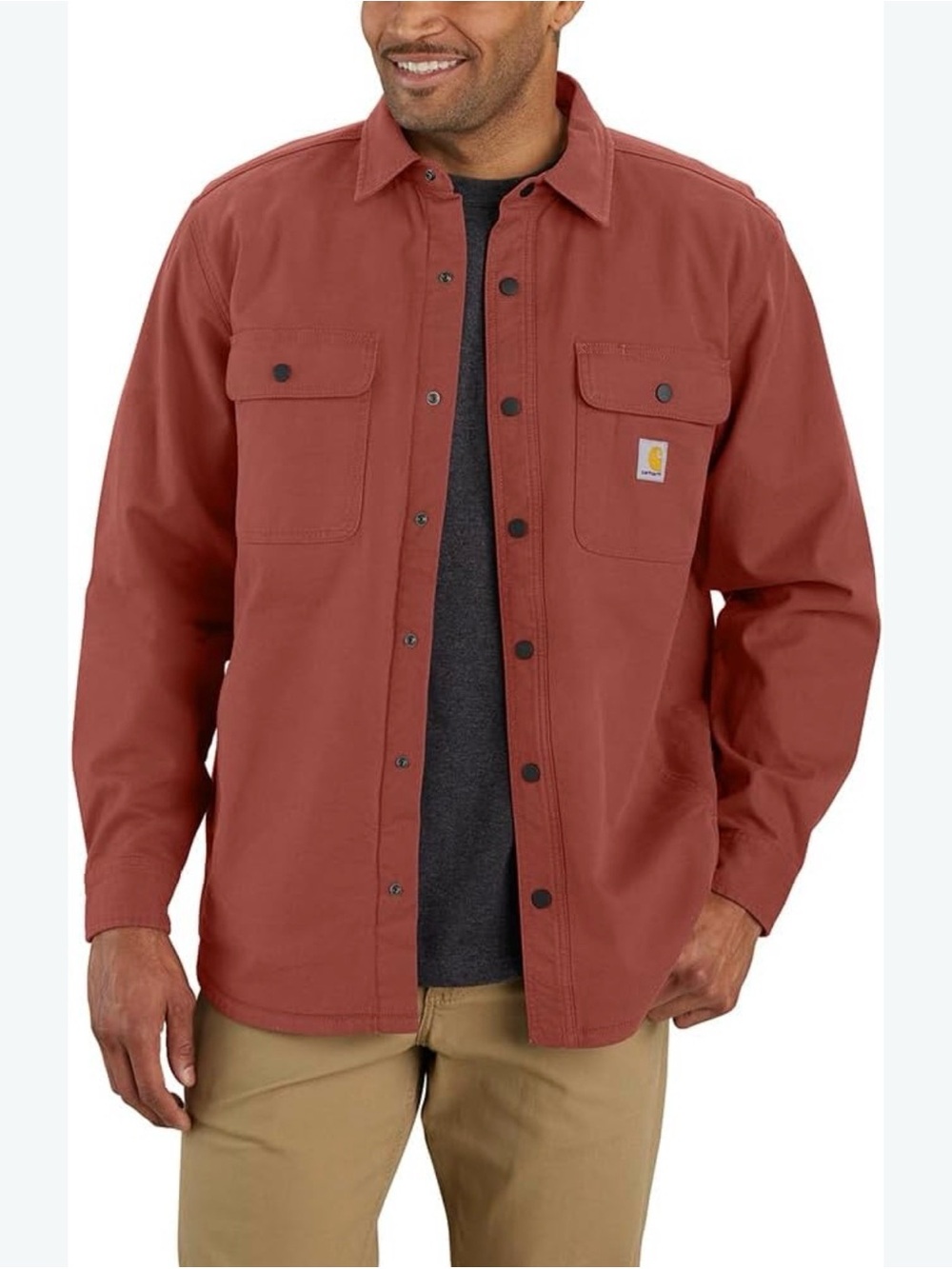 Carhartt Fleece Lined Shirt Jacket red/sable Colorway M